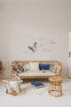 Soft Velvet Cushion with Fringe White