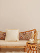 Soft Velvet Cushion with Fringe White