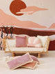 Soft Velvet Cushion with Fringe White