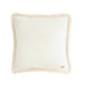 Soft Velvet Cushion with Fringe White