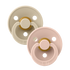 Bibs 2-Pacifiers Vanilla, Blush 6/18 m