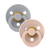 Bibs 2-Pacifiers Cloud Blush 6/18 m