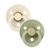 Bibs 2-Pacifiers Ivory, Sage 0/6 m
