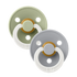 Bibs Glow 2-Pacifiers Sage, Cloud 6/18 m