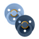 Bibs 2-Pacifiers Sky Blue, Steel Blue 0/6 m