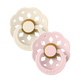 Bibs Boheme 2-Pacifiers Ivory, Blossom 6/18 m