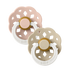 Bibs Boheme 2-Pacifiers Glow Blush, Vanilla 0/6 m