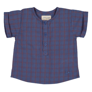 Solal Shirt Check Dark Blue Louis Louise Lebanon