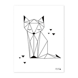 Fox Geometric Poster