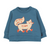 Tiny Fox Sweatshirt Sea Blue