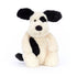 Bashful Puppy Medium Black & Cream