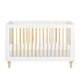 A White&Natural Lolly 3-in-1 Convertible Crib with Toddler Bed