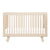 A  3-in-1 convertible crib with toddler bed conversion kit in washed Natural