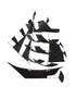 Toy Sailing Ship Kite Black